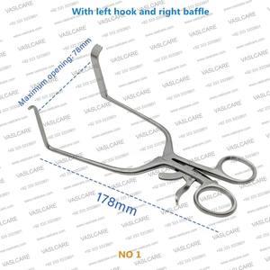 Crochet rétracteur cérébellaire auto-retenant en acier inoxydable manuel |   Instrument chirurgical orthopédique vétérinaire autoclavable - Product Image 4