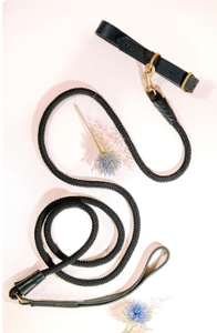 Black Leather Strong Premium <b>Dog</b> <b>Leash</b> - Product Image 2