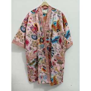 Batas de kimono 100% algodón, hermosos vestidos de kimono de algodón, batas de algodón, regalo para damas de honor - Product Image 3