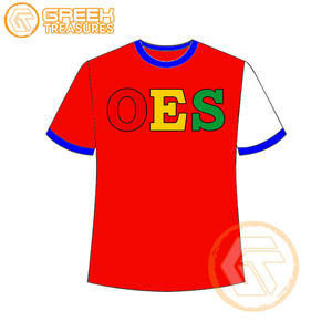 T-shirt Ordre de l'étoile de l'Est en gros Vêtements en jersey de coton T-shirt OES respirant de haute qualité Vêtements grecs pour femmes - Product Image 5