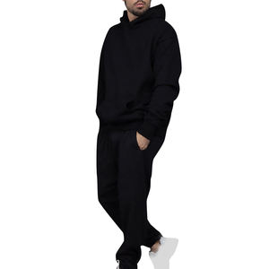 Fitness Gym Wear 100% algodón polar entrenamiento chándal para hombre conjunto de dos piezas chándales transpirable Unisex Jogging traje para hombres - Product Image 5