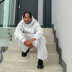 Venta al por mayor pantalones de chándal unisex hombres peso pesado 500 GSM algodón Jogger pantalones lisos en blanco Streetwear OEM fábrica proveedor personalizado - Product Image 4