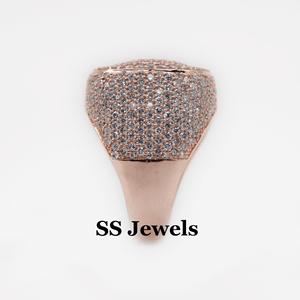 Anillo de Compromiso para Hombre, Diseño Moderno Hip Hop, con Moissanita VVS de Corte Brillante, Chapado en Rodio, con Cúpula Cuadrada y Engaste de Garras, Plata 925 - Product Image 5