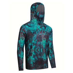 Sudadera CON CAPUCHA DE PESCA transpirable de secado rápido para hombre, ropa deportiva con protección UV para caza y pesca, conjuntos de secado rápido - Product Image 6
