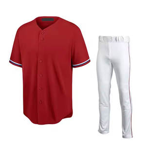 Nuevo Uniforme de Béisbol Personalizable con Cuello en V, 100% Poliéster, de Alta Calidad, Secado Rápido, Transpirable y Cómodo - Product Image 1