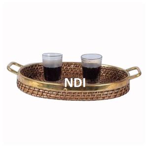 ถาดเสิร์ฟชากาแฟอาหารดีไซน์พิเศษถาดทรงกลมสำหรับใช้ในห้องครัวบริการจัดเลี้ยงใช้ในบ้านโรงแรมร้านอาหาร - Product Image 5