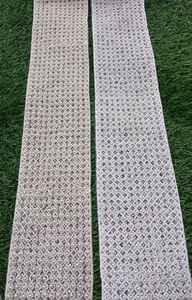 Cordones bordados a máquina hechos a medida en perlas de color beige unidos en varios diseños abstractos para fines de reventa - Product Image 3