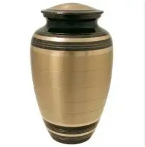 Urne funéraire de Biarritz en métal en laiton de vente chaude avec urne funéraire de forme florale ronde à vendre - Product Image 2