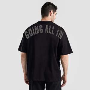 100% Cotton Going All in Graphic Tee 280g Jersey <b>Animated</b> Pattern Screen Print Silk Screen Print Compressed Features Black Color - Product Image 1
