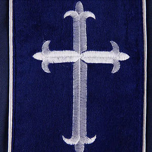 Uniforme de iglesia con Cruz al por mayor estilo Wesley Azul Marino - Product Image 2