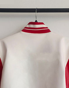 Chaqueta universitaria corta de algodón personalizada para mujer 2025, chaquetas universitarias transpirables largas con estampado bordado de Color único para mujer - Product Image 4