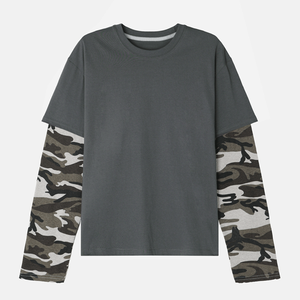 เสื้อยืดโอเวอร์ไซส์ผู้ชาย ดีไซน์ขายดี ผ้าคอตตอนหนา 240 กรัม แบบสองชั้น แขนยาว สำหรับผู้ชาย - Product Image 5