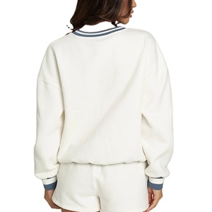 Sweat-shirt unisexe à col rond en coton 100% de 320 g/m², lourd, surdimensionné, ample, décontracté pour l'automne - Product Image 3