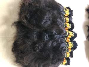 Cabello virgen crudo de un solo donante indio 100% cabello a granel sin procesar al por mayor extensiones alineadas con cutícula cabello humano de color natural - Product Image 6