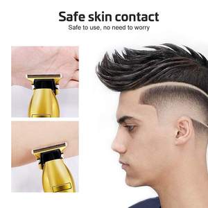 Tondeuse à Cheveux Professionnelle Portable Rechargeable Entièrement Métallique, Boîtier en Acier Inoxydable Doré, Sans Fil pour Barbiers - Product Image 6