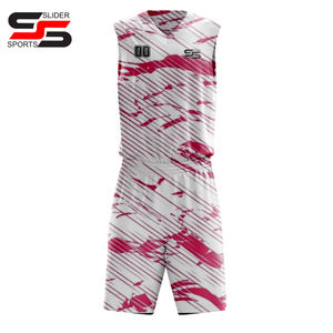 Maillot de basket-ball personnalisé brodé avec impression numérique par sublimation, en maille polyester, uniforme de basket-ball réversible pour jeunes, hommes - Product Image 1
