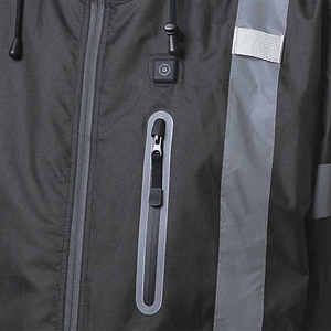 Gran oferta, chaqueta reflectante de poliéster 100%, cuello levantado, patrón sólido, logotipo personalizado, advertencia de seguridad para el trabajo, ropa de verano de seguridad - Product Image 4