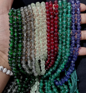 Cadena de cuentas de calabaza de piedras preciosas múltiples 7 mm AAA Calidad fina 7, cuentas de calabaza de 13 pulgadas Cadena de piedras preciosas - Product Image 1