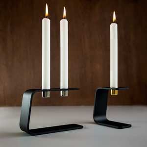 <b>Taper</b> Shaped Handmade Eco-Friendly Iron <b>Candle</b> Stand with Customizable Options for Home Decoration - Product Image 2