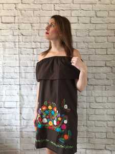 Most Selling Wholesale Boho Suzani Embroidered Woven Natural Waist Maxi <b>Tunic</b> <b>Dress</b> Retro Look Mexican Style <b>Women</b> Summer Cotton - Product Image 5