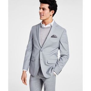 Giacca da Completo Bar III da Uomo in Tessuto Sharkskin, Vestibilità Skinny, Colore Grigio, Taglia 40 - Product Image 1