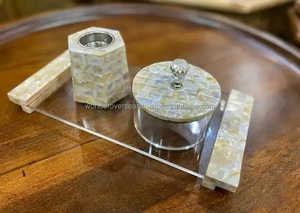 Top vendeur nouvelle Collection Mabkhara Bakhoor Oud brûleur belle incrustation d'os plateau nacre incrustation acrylique boîte bois religieux - Product Image 3