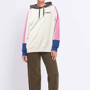 Sudaderas con capucha personalizadas de alta calidad para mujer al por mayor, bloque de color, ajuste de gran tamaño, sudaderas con capucha transpirables baratas para la moda de mujer - Product Image 3