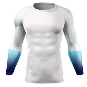 Camiseta Rash Guard de BJJ MMA con diseño personalizado, ropa de gimnasio y fitness para hombre, diseña tu propia camiseta Rash Guard de excelente calidad. - Product Image 1