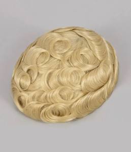 Prótesis Capilar de Cabello Humano Remy Brasileño con Base de Seda y Ondas Naturales para Hombres Afroamericanos - Product Image 3