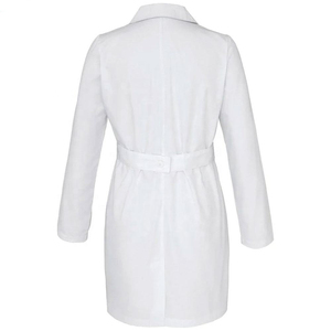 Bata de Laboratorio para Enfermera, Médico, Fácil de Limpiar, Lavable, Color Blanco Sólido, Tela de Poliéster/Algodón, Unisex, Alta Calidad, Personalizable, para Hospital - Product Image 6