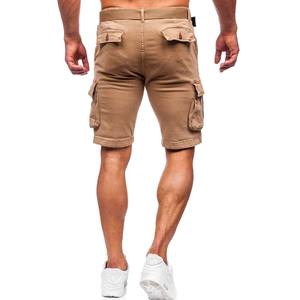 Custom Logo Terry Plain Dyed <b>Mens</b> <b>Cargo</b> <b>Shorts</b> Elasticated Waistband Cotton Workout with Side Pockets Sublimated Casual Style - Product Image 2