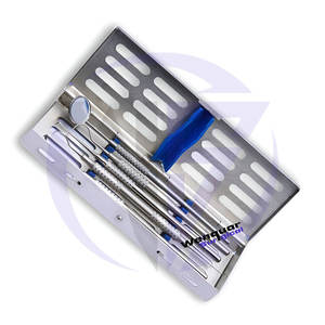 Juego de 4 Instrumentos de Laboratorio Dental, Espejo Bucal, Scaler y Explorador, Acero Inoxidable, Estuche, Herramientas de Dentista, Proveedor Wenquar - Product Image 3