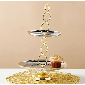 Soporte de pastel de Metal de forma cuadrada moderna Soporte de pastel de Material de Metal creativo Vajilla para el hogar Platos para servir dulces para gran oferta - Product Image 3