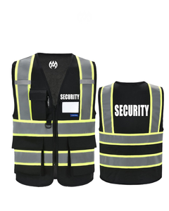 Chaleco DE SEGURIDAD reflectante de alta visibilidad para hombres y mujeres Material de lona Reversible 7 bolsillos Chaleco de seguridad de malla con cremallera frontal - Product Image 1