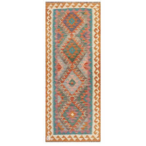 Alfombra Kilim de Maimana, Afganistán, 191 x 77 cm, Alfombras y Juegos de Alfombras - Product Image 1