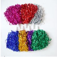 Pompons de cheerleader avec anneau de maintien, pompons brillants en guirlande pour les événements scolaires, sportifs et de danse