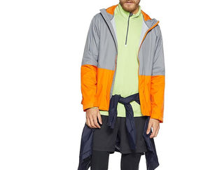 Veste coupe-vent à capuche pour homme sur mesure, légère, couleurs contrastées, respirante, confortable, devant, vente chaude pour l'hiver - Product Image 5