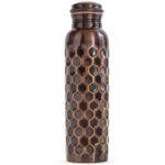 Bouteille d'eau en cuivre pur noir antique de qualité supérieure, écologique, 1L, design mignon, pour logo personnalisé, pour adultes