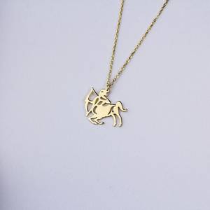 สร้อยคอเงินแท้ 925 ชุบทองคำ 18k ชุบโรเดียม ดีไซน์น่ารัก เรียบง่าย รูปจักรราศีธนู พร้อมจี้เซนทัวร์ส์ - Product Image 4