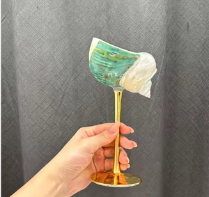 Gobelet en coquillage fait main écologique Verre à vin naturel Tasse en coquillage durable Logo personnalisé - Product Image 5