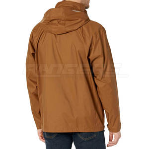 Impermeable para Hombre Color Marrón, Resistente al Agua para Uso Diario, Cremallera Frontal Completa, Capucha con Cuello Ajustable, Chaquetas Cortavientos de Marca Privada - Product Image 2