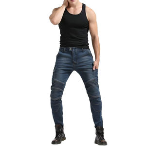 Jeans de moto pour hommes, pantalon de course de motocross protecteur, denim extensible, pantalon de motard avec protections, logo personnalisé, service OEM - Product Image 1