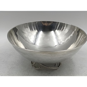 Bol de service classique naturel de qualité moderne et luxueux bol à salade en aluminium du milieu du siècle vaisselle décorative ronde bol en métal 2024 - Product Image 1