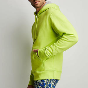 Pull à capuche 100% coton écologique pour hommes OEM, respirant sans doublure, coupe ample avec polaire en peluche pour l'hiver - Product Image 2