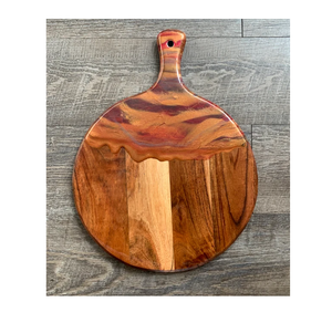 Look de créateur Blocs à découper en bois de manguier et planche à fromage en résine Prix de gros du fabricant indien - Product Image 4