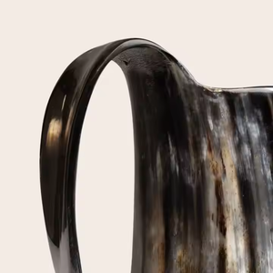 Tasse en corne de boeuf de buffle antique de super qualité corne à boire naturelle pour la fête à la maison et l'utilisation de l'hôtel style antique par l'artisanat en croissant - Product Image 2