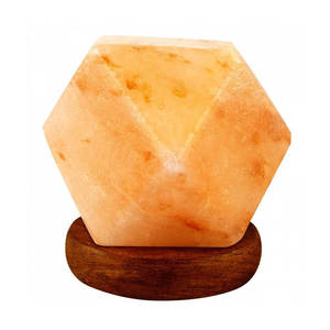 Diamond-Shaped Pink <b>Salt</b> <b>Lamp</b> High Quality Carved Electric with Cord and <b>Bulb</b> From Sian Enterprises - Product Image 4
