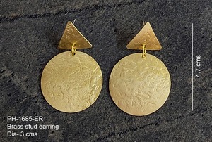 Pendientes de Latón con Diseños Sencillos y Modernos Hechos en India - Joyería de Metal - Product Image 3
