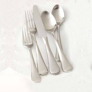 Ensemble de couverts en acier inoxydable de haute qualité 5 pièces Design moderne Style américain Argent - Product Image 1