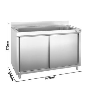 ตู้ซิงค์เชิงพาณิชย์ PREMIUM - 1400x600 มม. - 1 ช่อง - Product Image 2